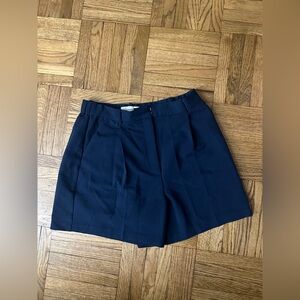 Abercrombie & Fitch Women's Ultra High Rise Tailored Navy Shorts - Medium
